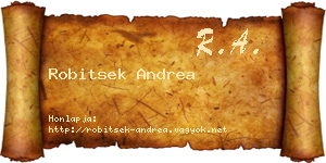 Robitsek Andrea névjegykártya